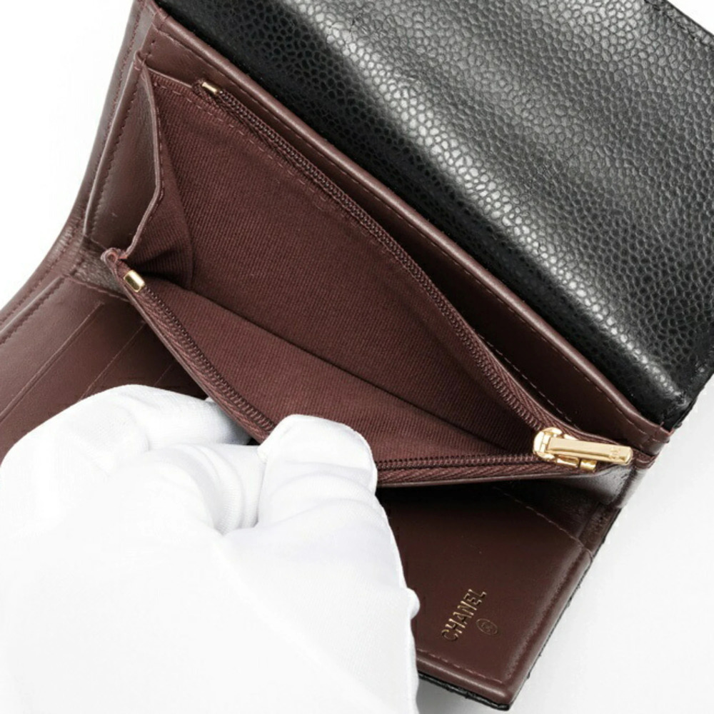 CHANEL Black Caviar Leather Wallet - Picture 5 of 7
